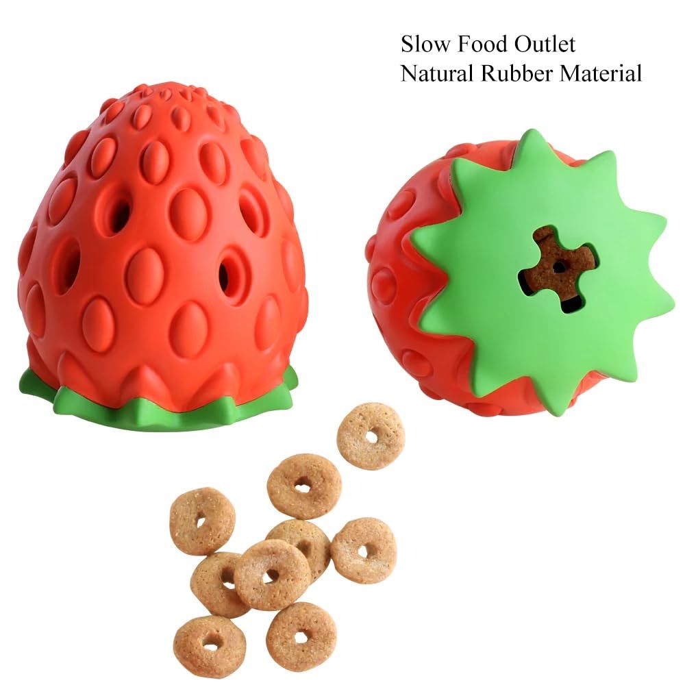 Strawberry-Shaped Dog Chew Toy