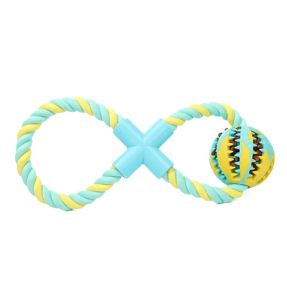 Adjustable Treat-Dispensing Rope and Ball Dog Toy