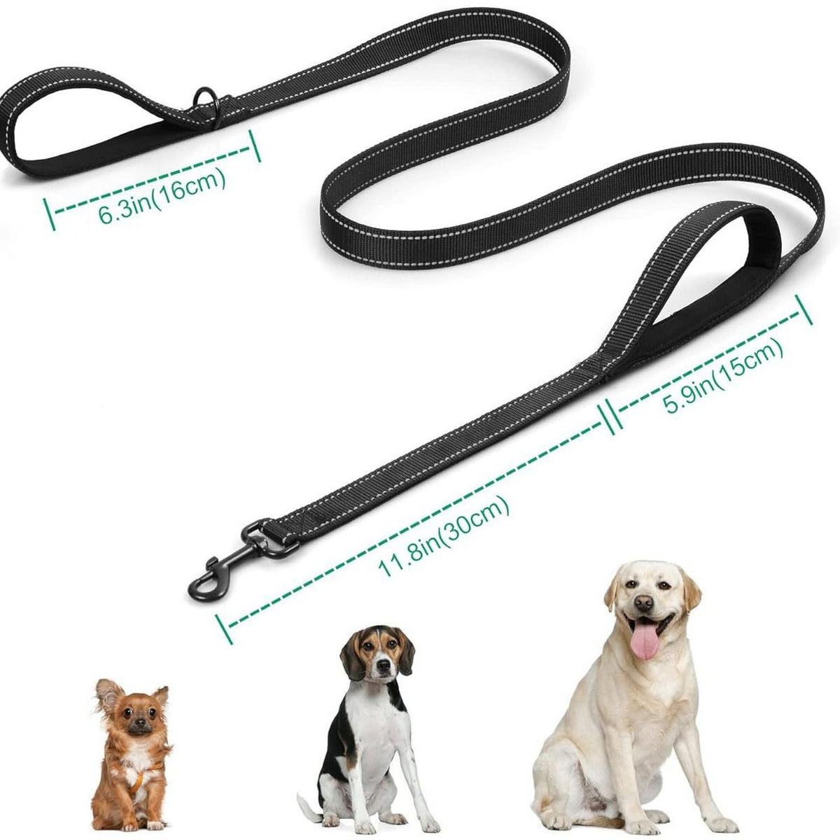 Heavy-Duty Double-Handle Dog Leash – 2m