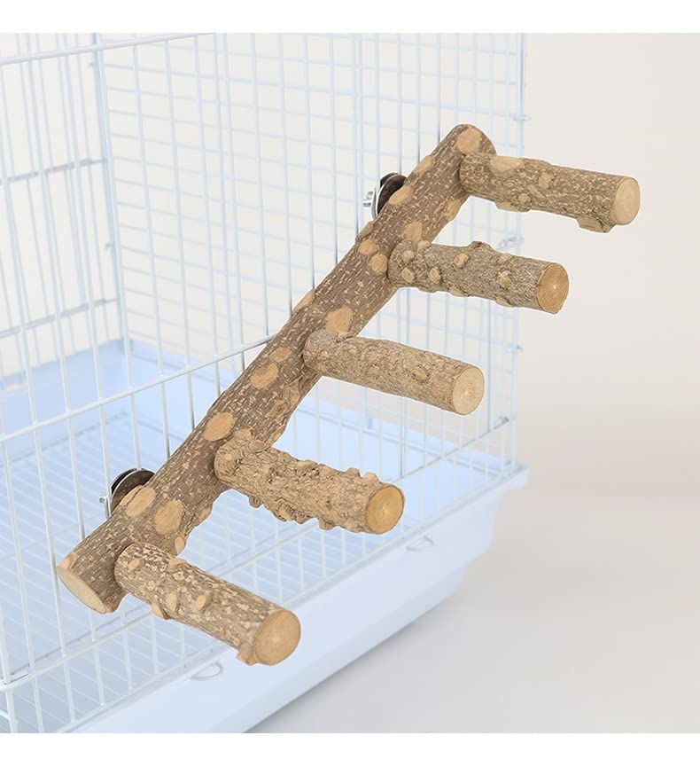 Natural Wooden Bird Ladder and Perch