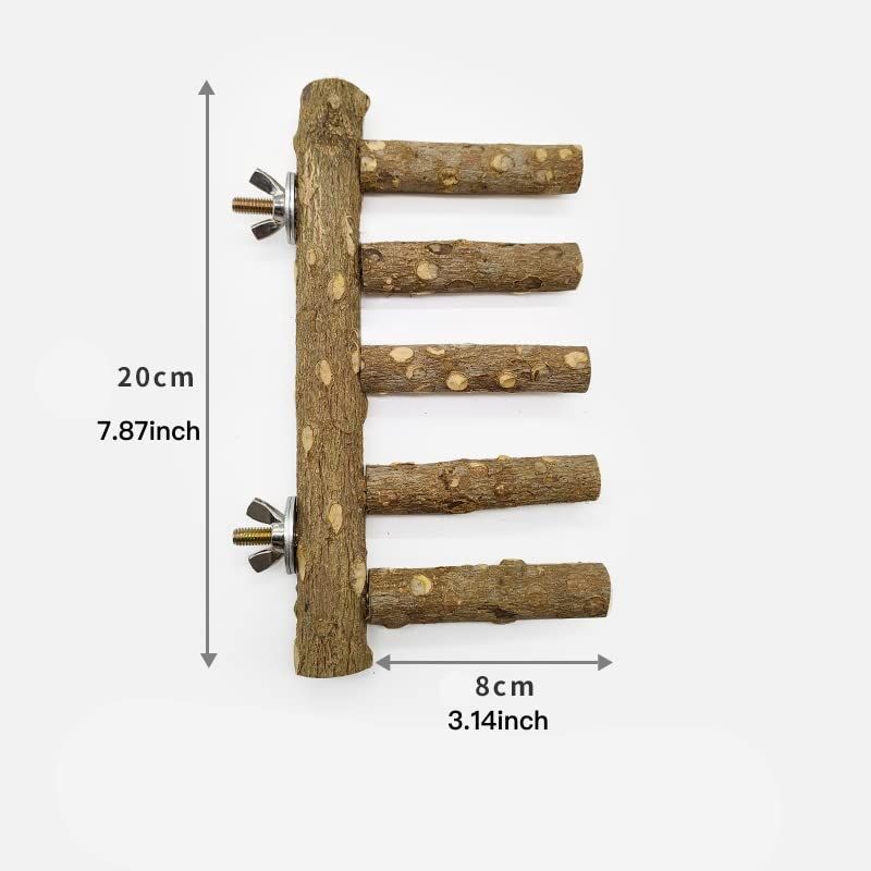 Natural Wooden Bird Ladder and Perch