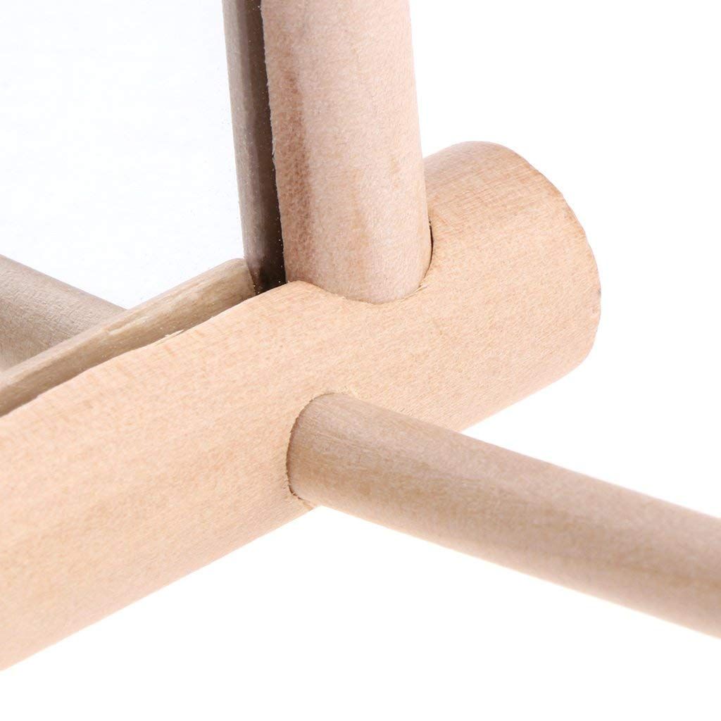 Wooden Bird Swing with Mirror