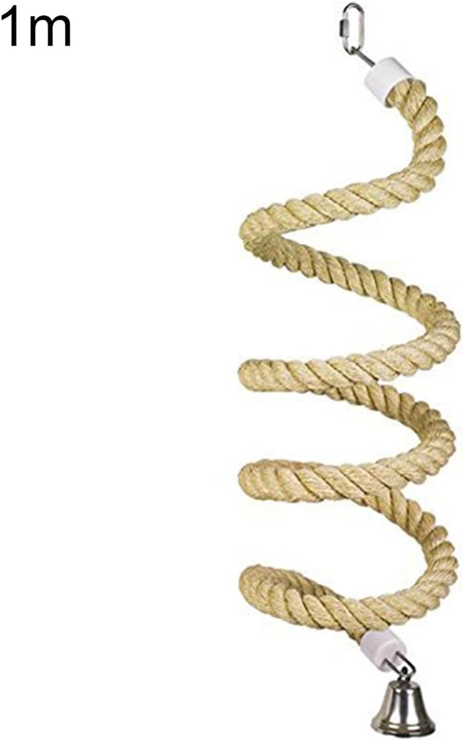 Natural Spiral Rope Perch for Parrots