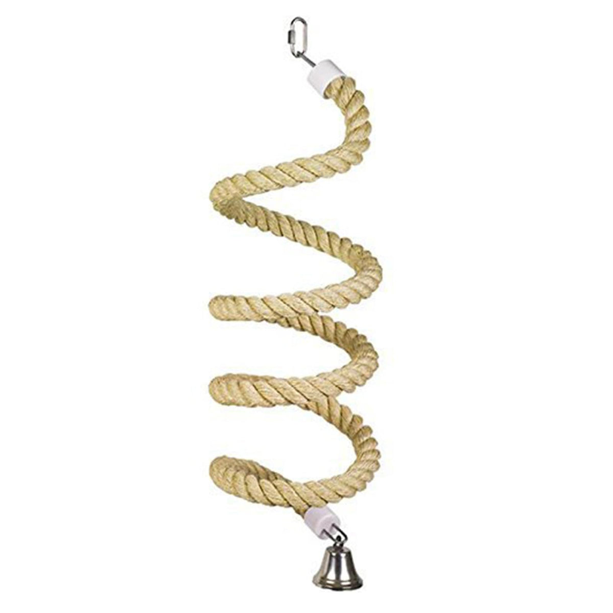 Natural Spiral Rope Perch for Parrots