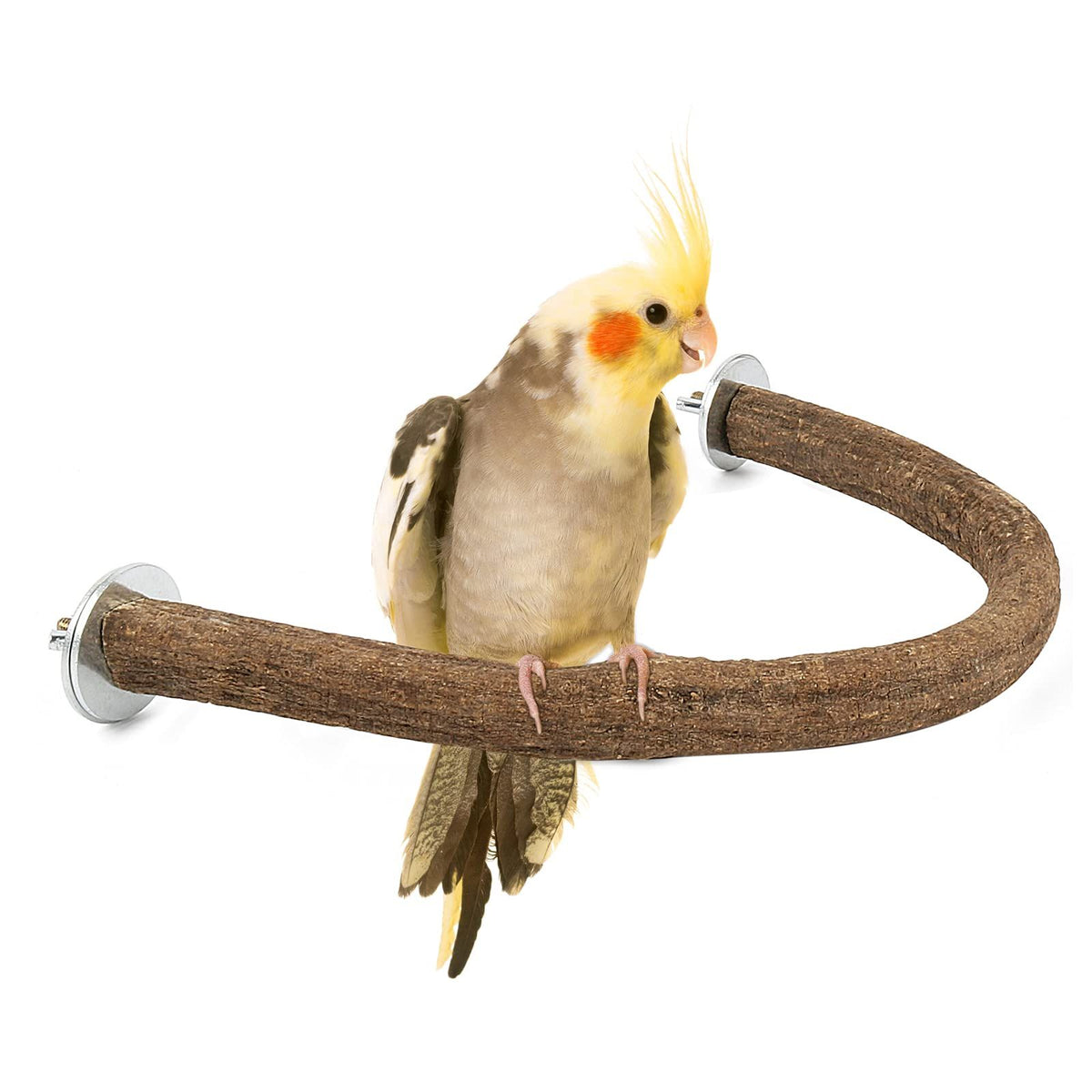 U-Shaped Natural Wooden Bird Swing