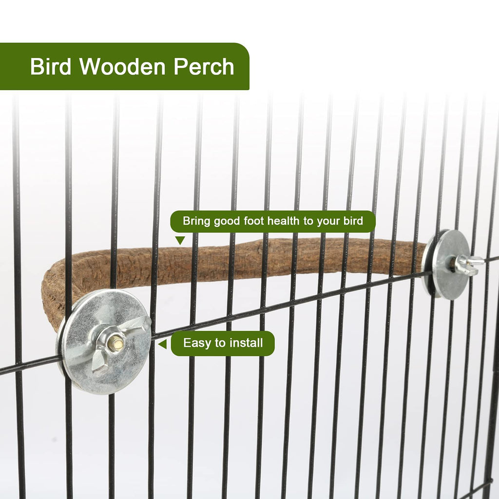 U-Shaped Natural Wooden Bird Swing