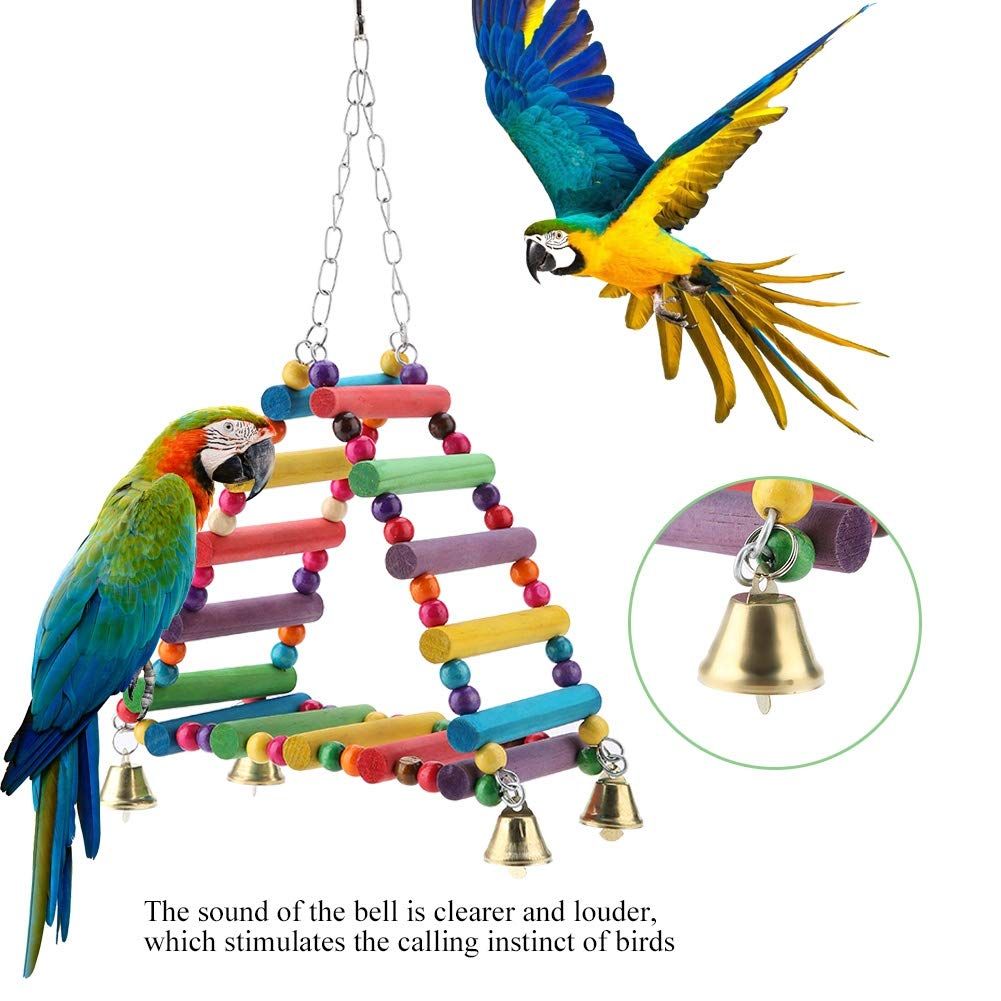 Triangle Bird Swing with Ladder and Bells