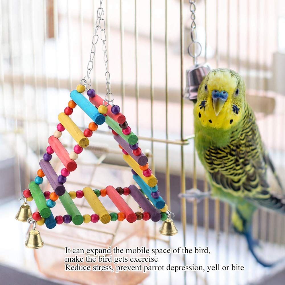 Triangle Bird Swing with Ladder and Bells