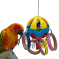 Plastic Ball and Cardboard Foraging Toy for Birds – Design 1