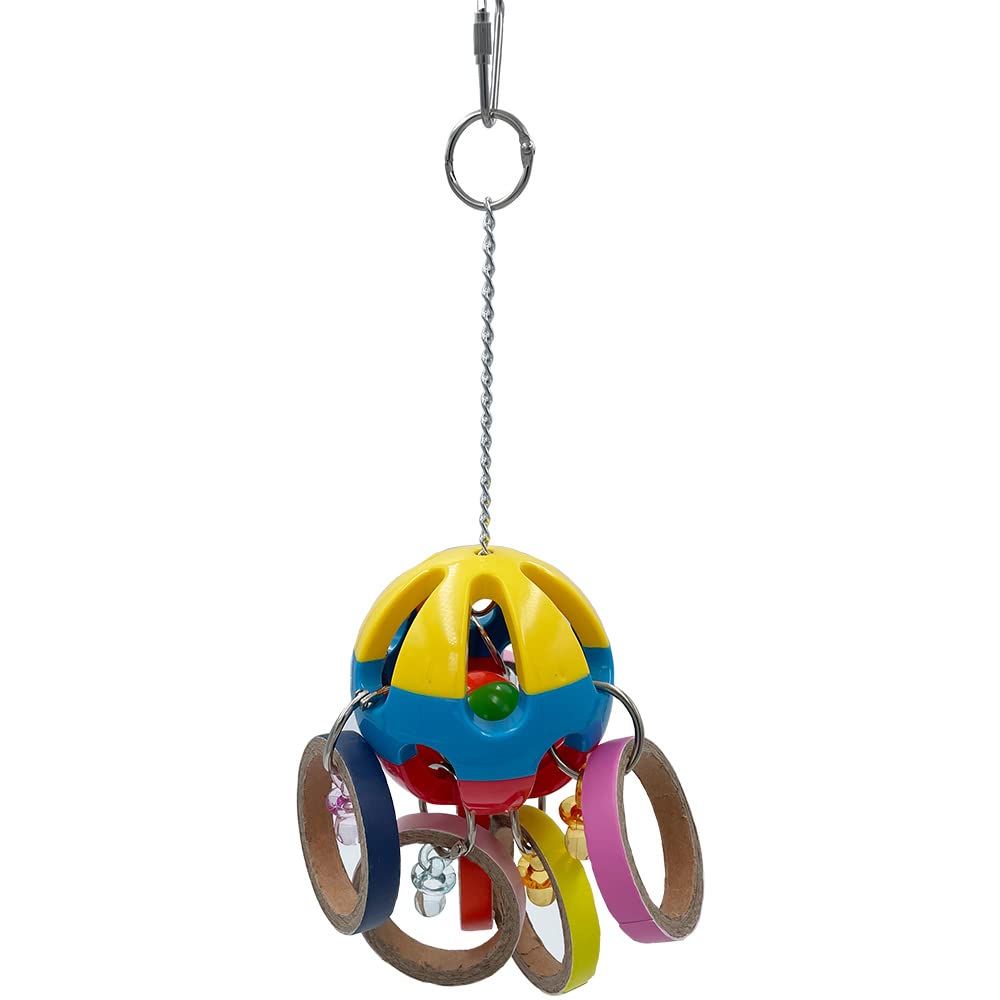 Plastic Ball and Cardboard Foraging Toy for Birds – Design 2