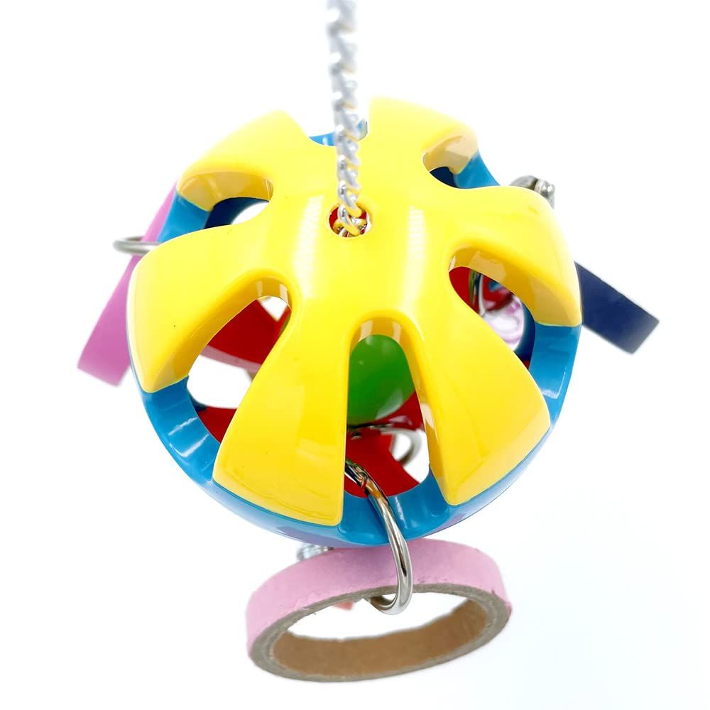 Plastic Ball and Cardboard Foraging Toy for Birds – Design 2