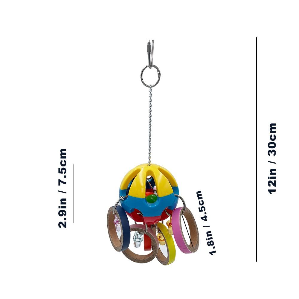 Plastic Ball and Cardboard Foraging Toy for Birds – Design 2