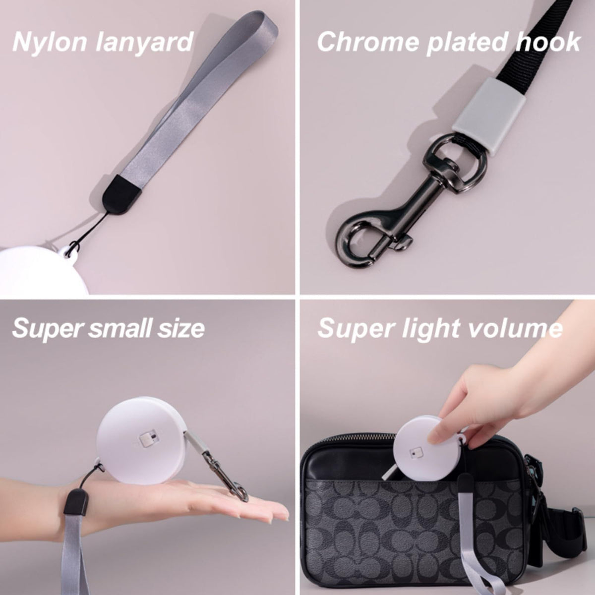 9.8ft Mini Retractable Dog Leash