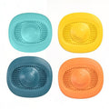 Hair Catcher Silicone Hair Stopper Square Hair Drain Cover,Bathtub Shower Drain Protectors with Suction Cups for Bathroom Bathtub