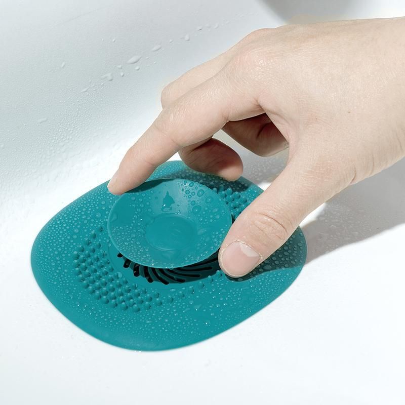 Hair Catcher Silicone Hair Stopper Square Hair Drain Cover,Bathtub Shower Drain Protectors with Suction Cups for Bathroom Bathtub