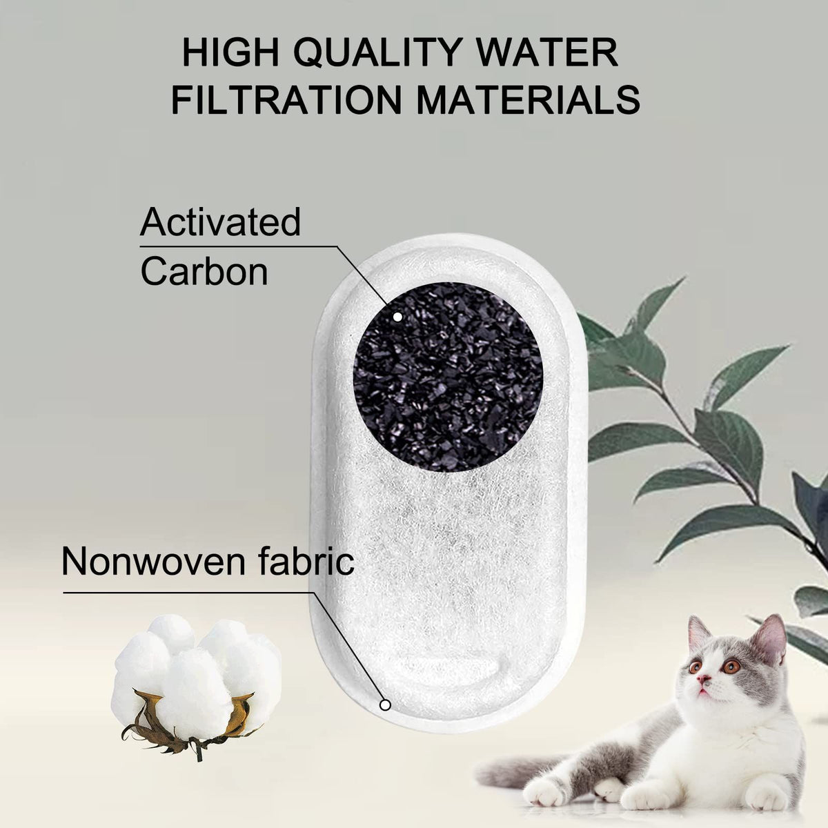 Stainless Steel Pet Fountain Filter Set