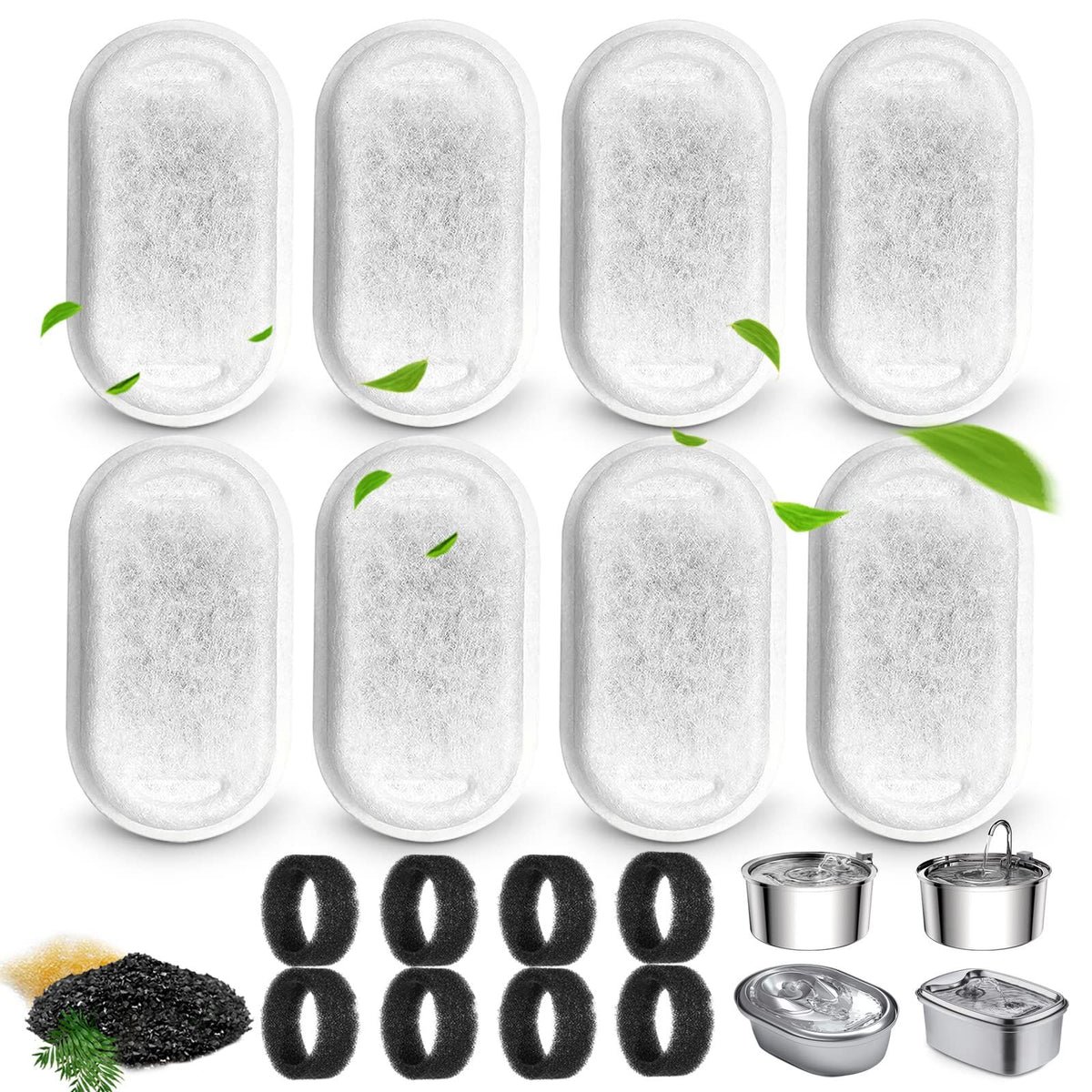 Stainless Steel Pet Fountain Filter Set