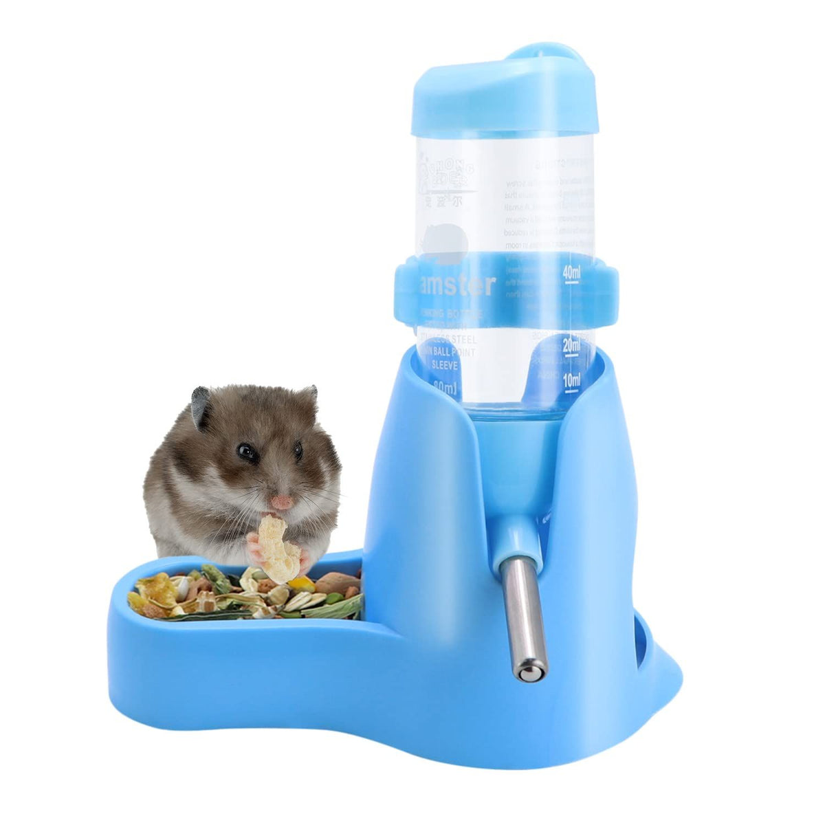 3-in-1 Hamster Water Bottle and Feeding Station