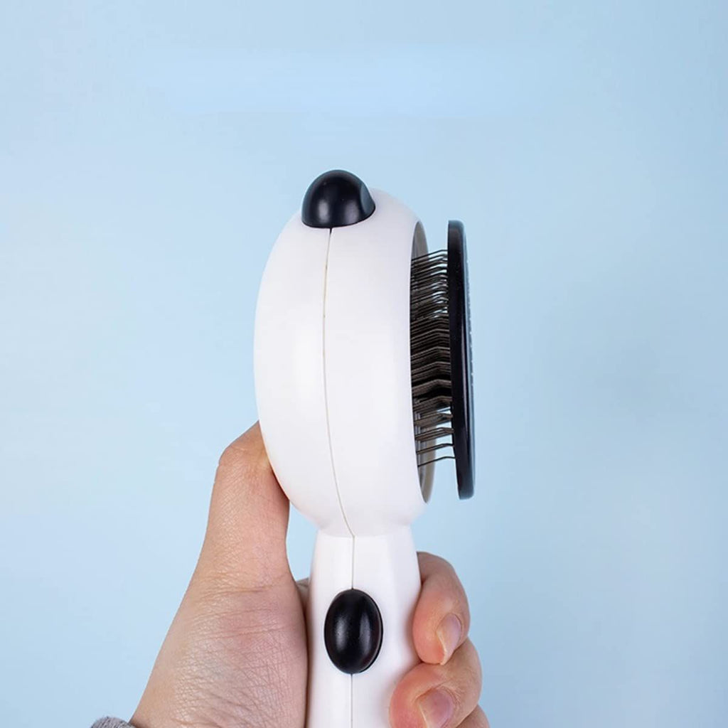 Panda-Shaped Self-Cleaning Cat Grooming Brush