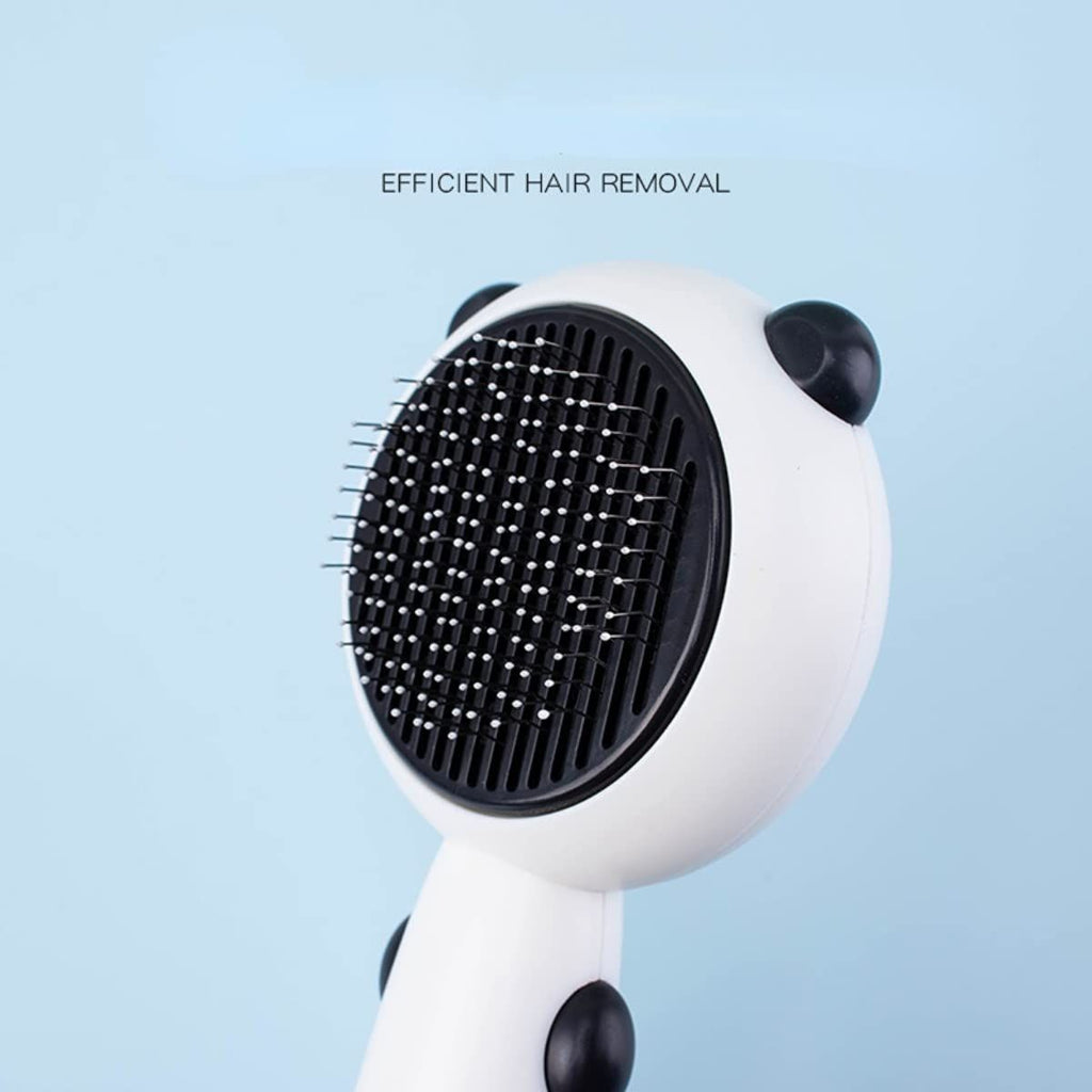 Panda-Shaped Self-Cleaning Cat Grooming Brush
