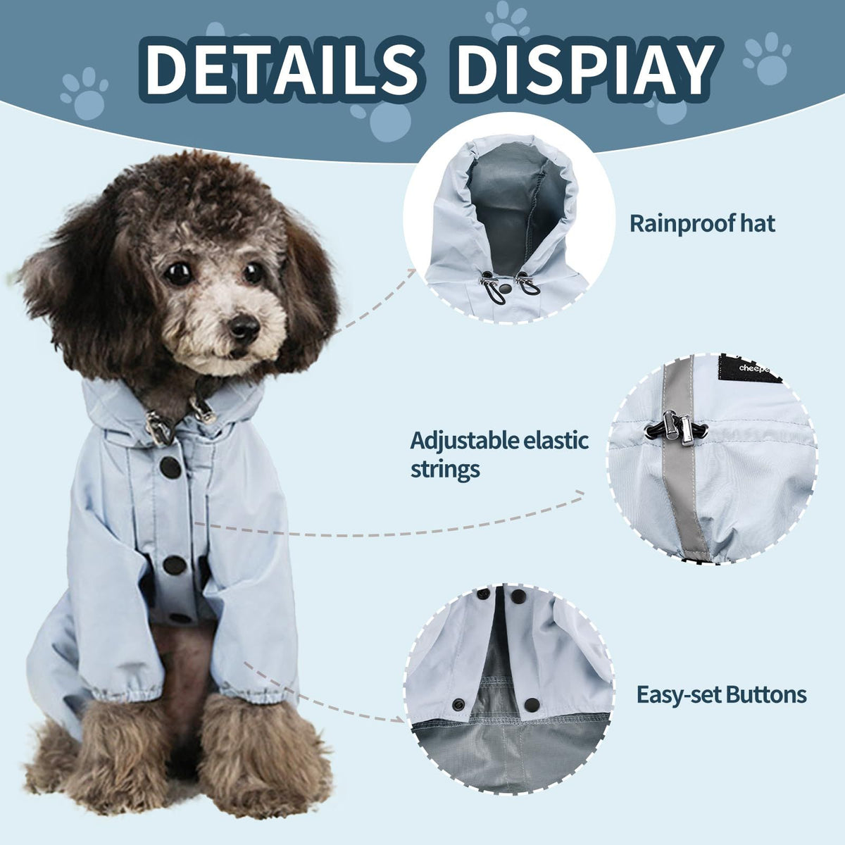 Reflective Waterproof Pet Jacket with Leash Opening