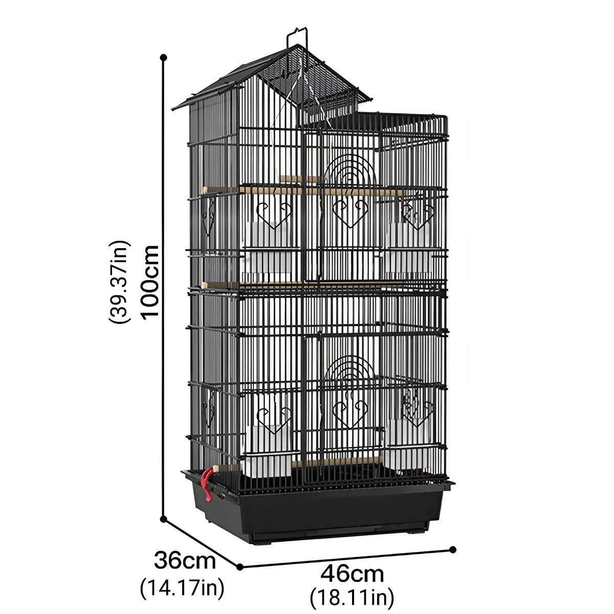 Large Luxury Villa-Style Metal Bird Cage