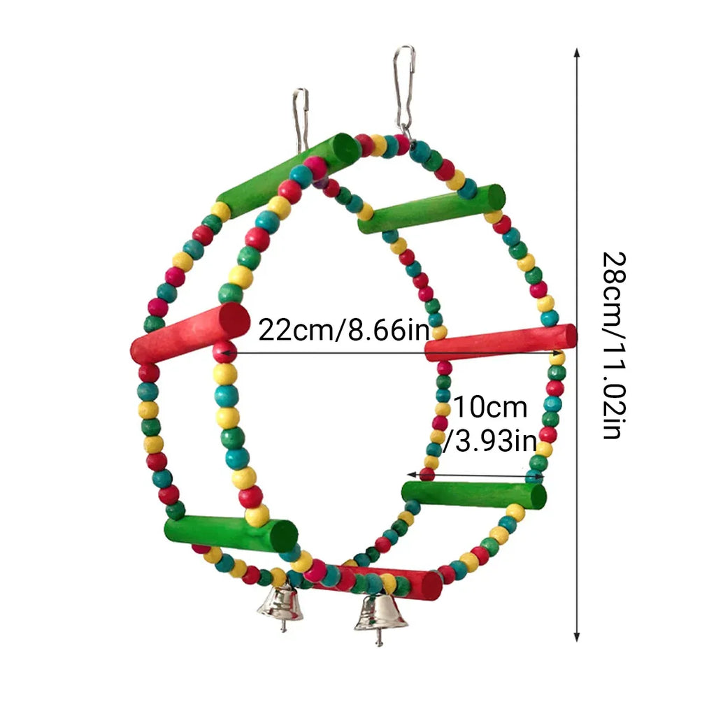 Colourful Parrot Swing and Perch Toy