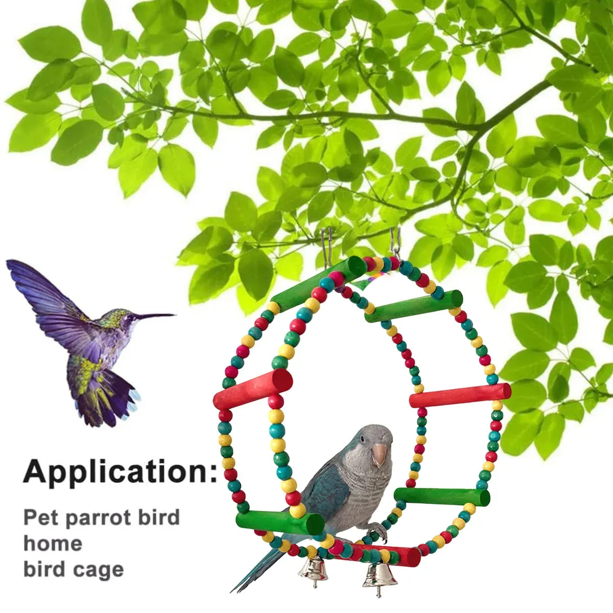 Colourful Parrot Swing and Perch Toy