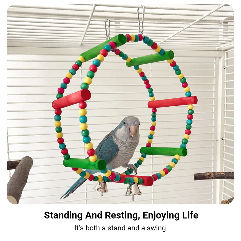Colourful Parrot Swing and Perch Toy