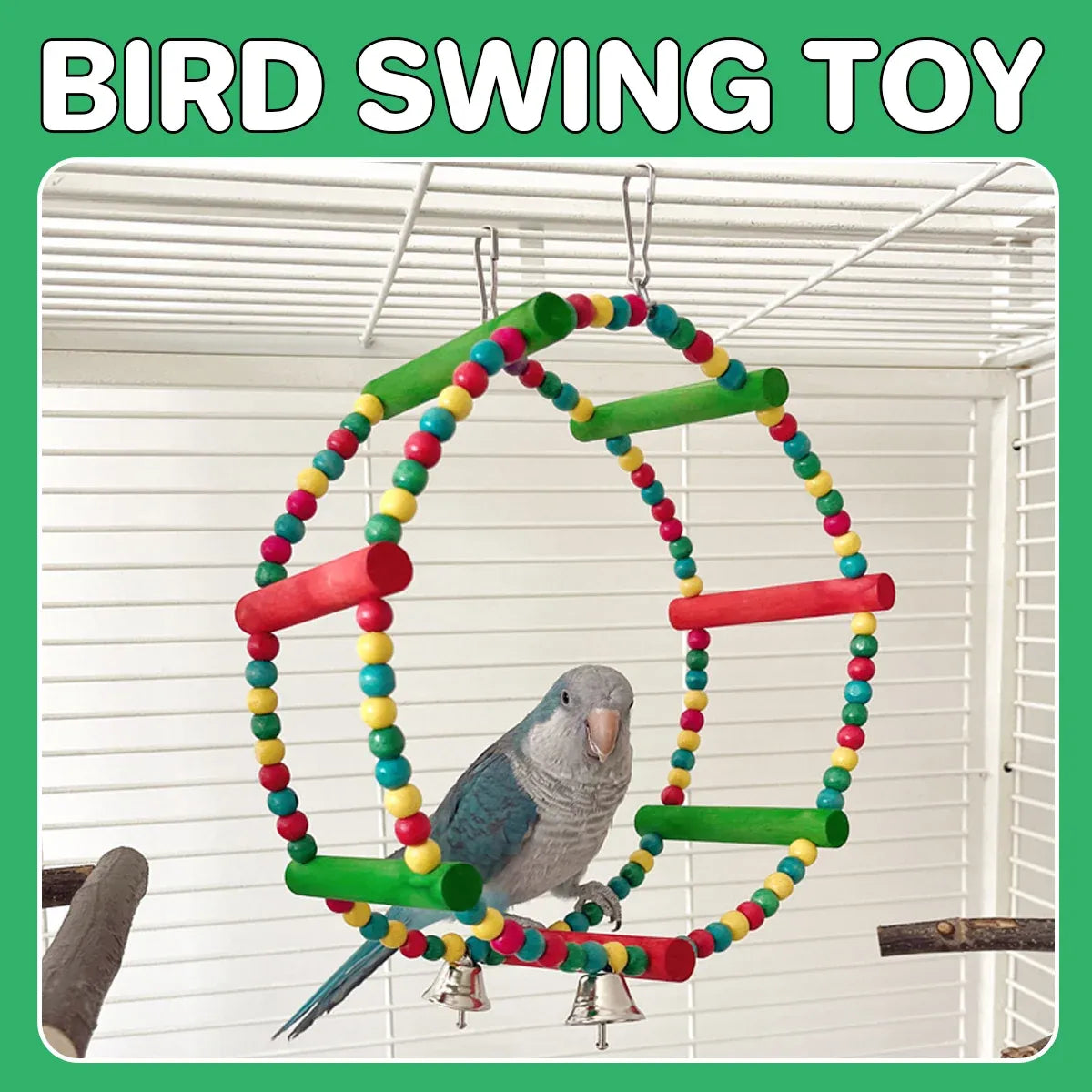 Colourful Parrot Swing and Perch Toy