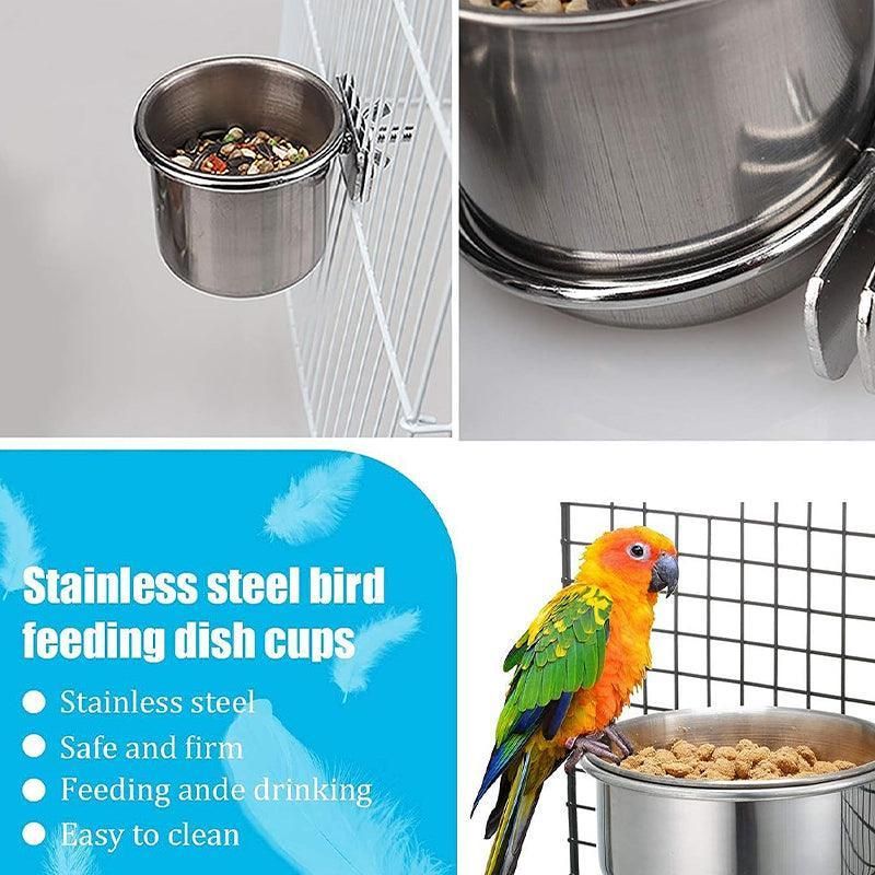 Stainless Steel Bird Feeding Bowls 4cm – 2 Pack