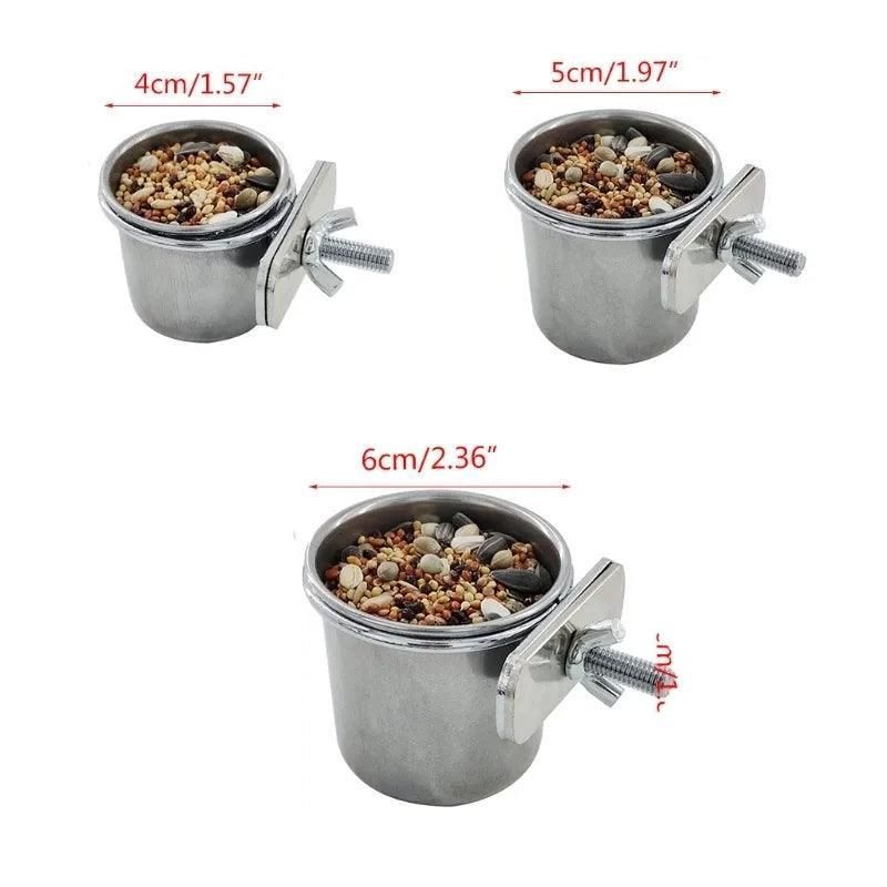 Stainless Steel Bird Feeding Bowls 4cm – 2 Pack