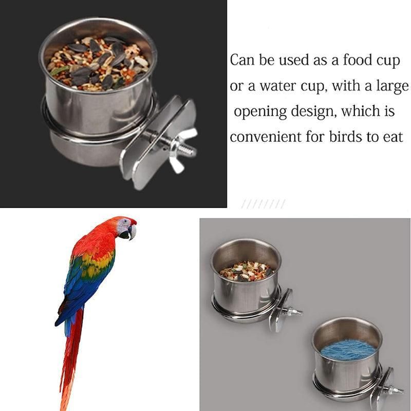 Stainless Steel Bird Feeding Bowls 4cm – 2 Pack