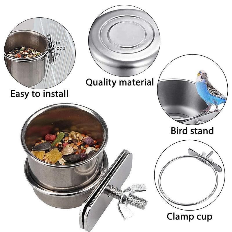Stainless Steel Bird Feeding Bowls 5cm – 2 Pack