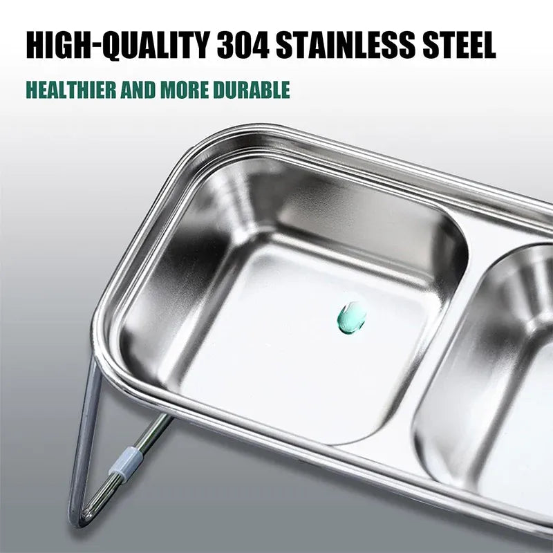 Double Tilted Stainless Steel Cat Bowl Set