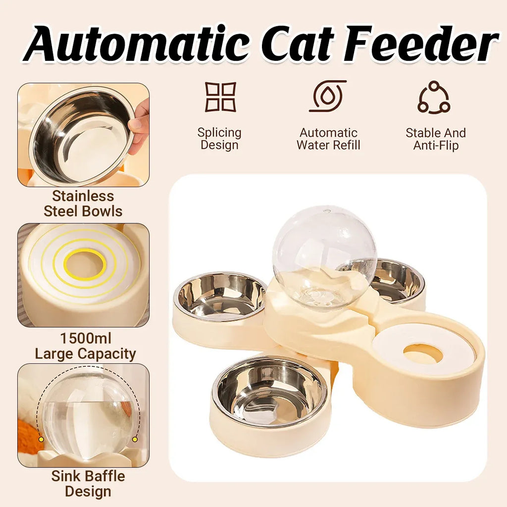 1.5L Feeding and Water Station for Cats and Small Dogs