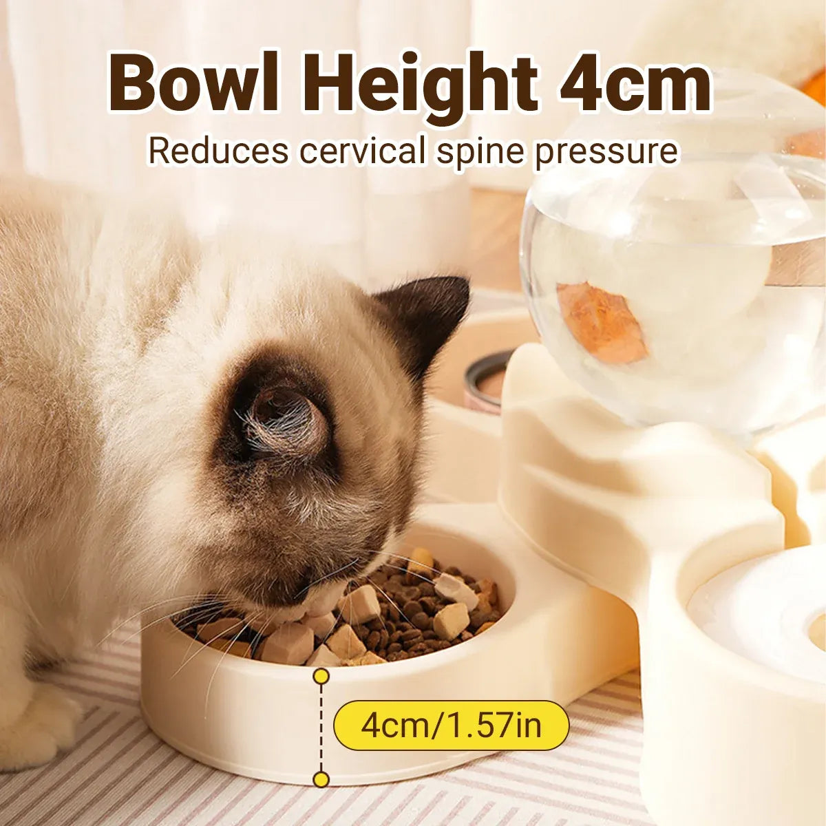 1.5L Feeding and Water Station for Cats and Small Dogs