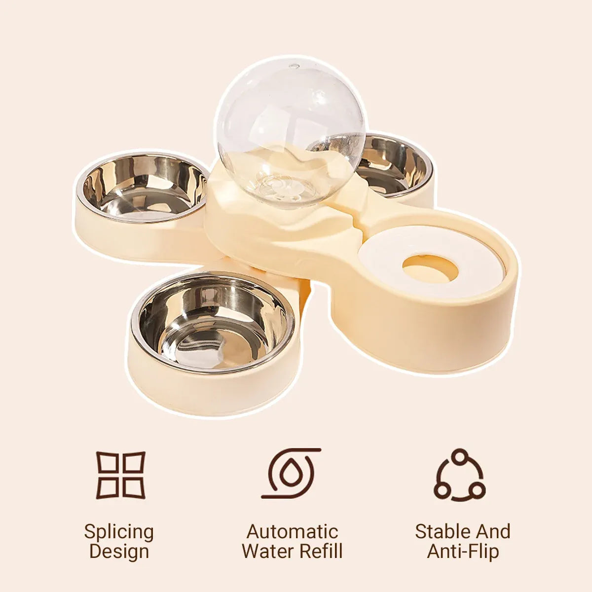 1.5L Feeding and Water Station for Cats and Small Dogs