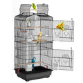 104cm Open-Top Bird Cage with Stand – Black