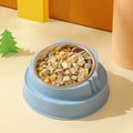Raised Stainless Steel Cat Bowl – Blue