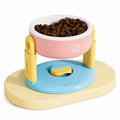 Adjustable Anti-Spill Pet Bowl with Suction Base – Pink
