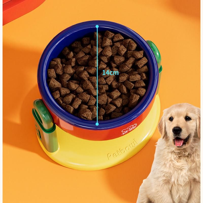 Adjustable Anti-Spill Pet Bowl with Suction Base – Red