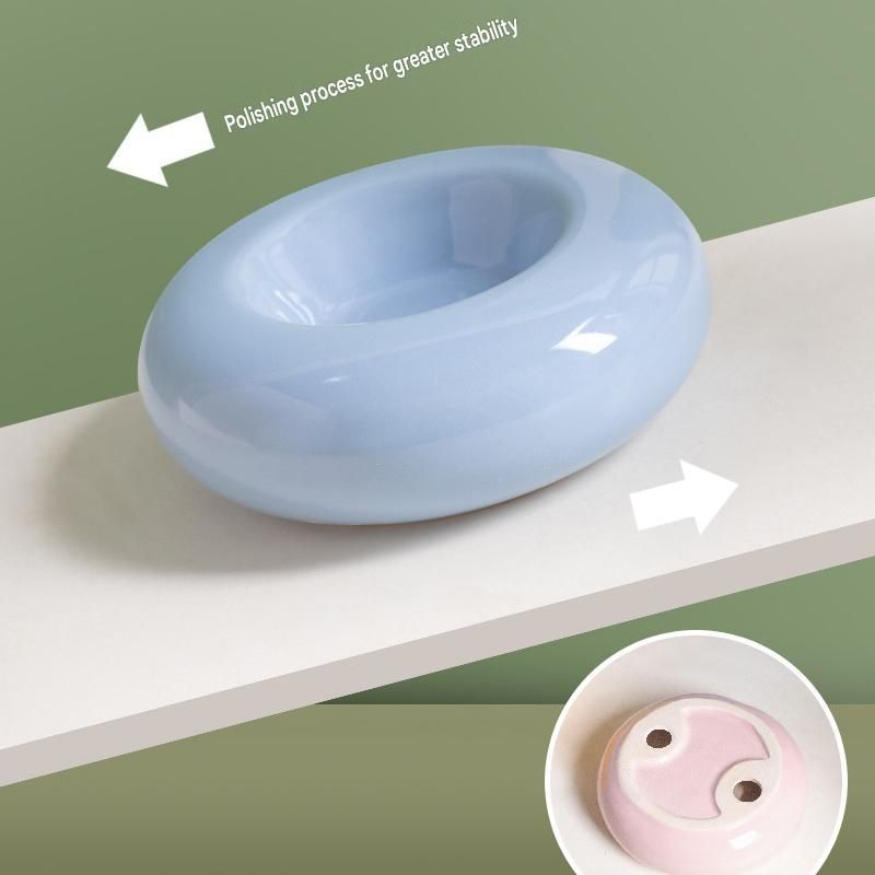 50ml Ceramic Donut Pet Bowl – Yellow