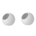 Anti-Splash Ceramic Bird Feeder Bowls – White, 2 Pack