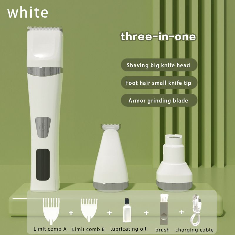 Rechargeable LED Pet Hair Clippers – White