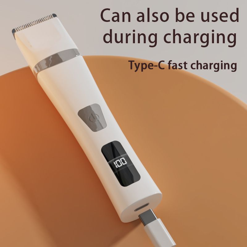 Rechargeable LED Pet Hair Clippers – White