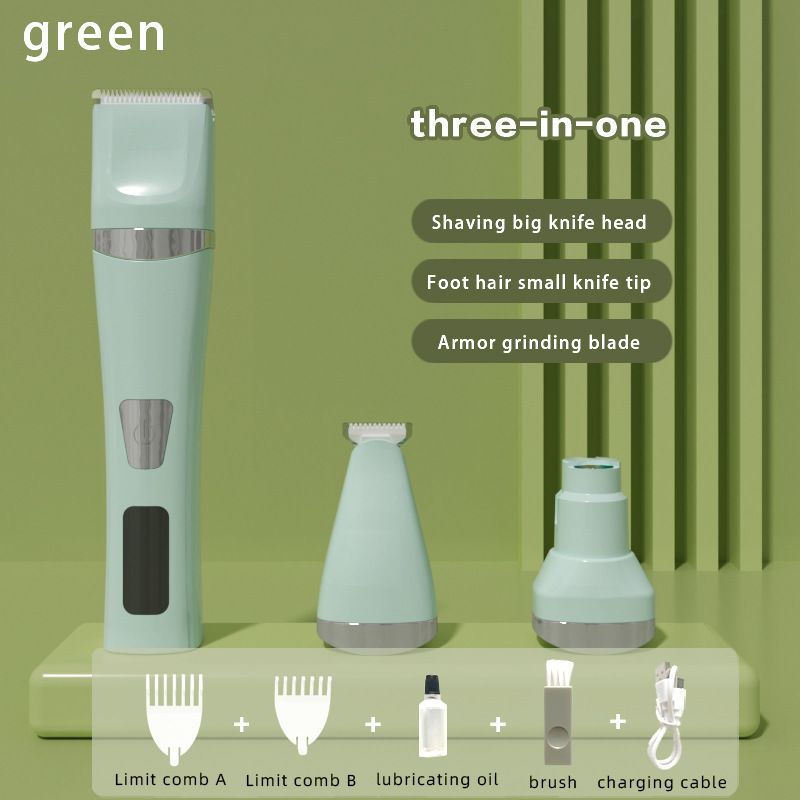Rechargeable LED Pet Hair Clippers – Green