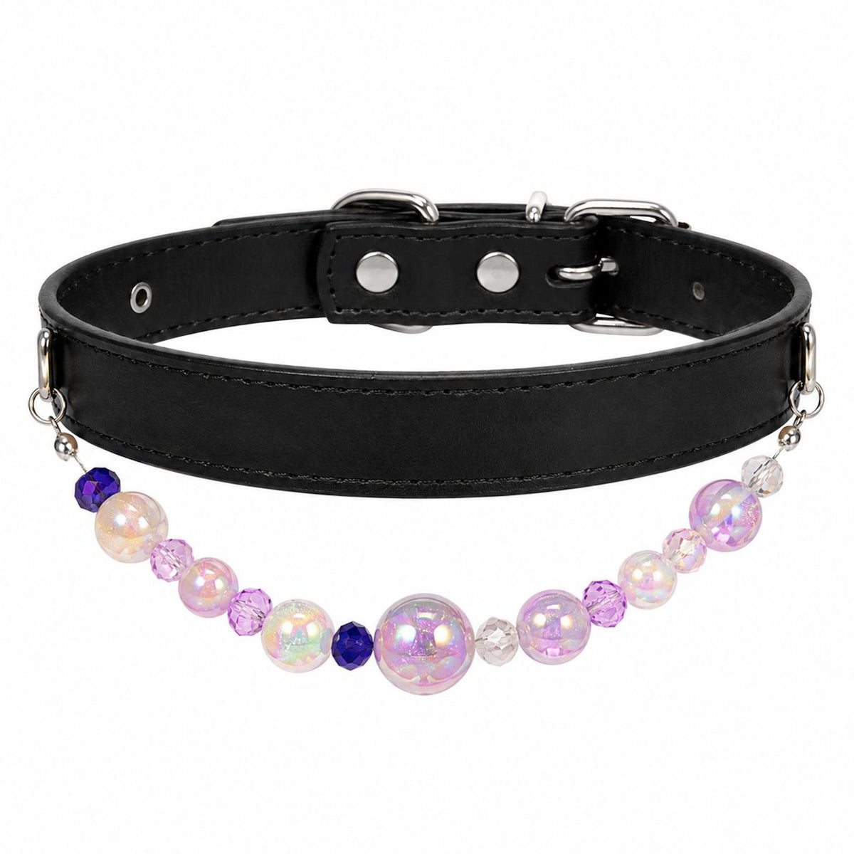Black Microfibre Dog Collar – Extra Large
