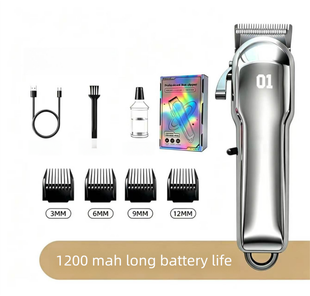 1200mAh Digital Pet Hair Clippers – Silver
