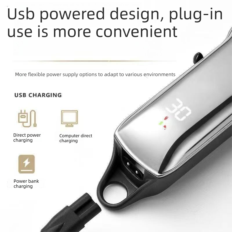 1200mAh Digital Pet Hair Clippers – Silver